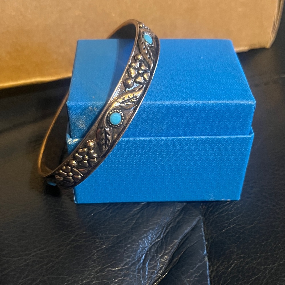 Turquoise and Bronze Bangle